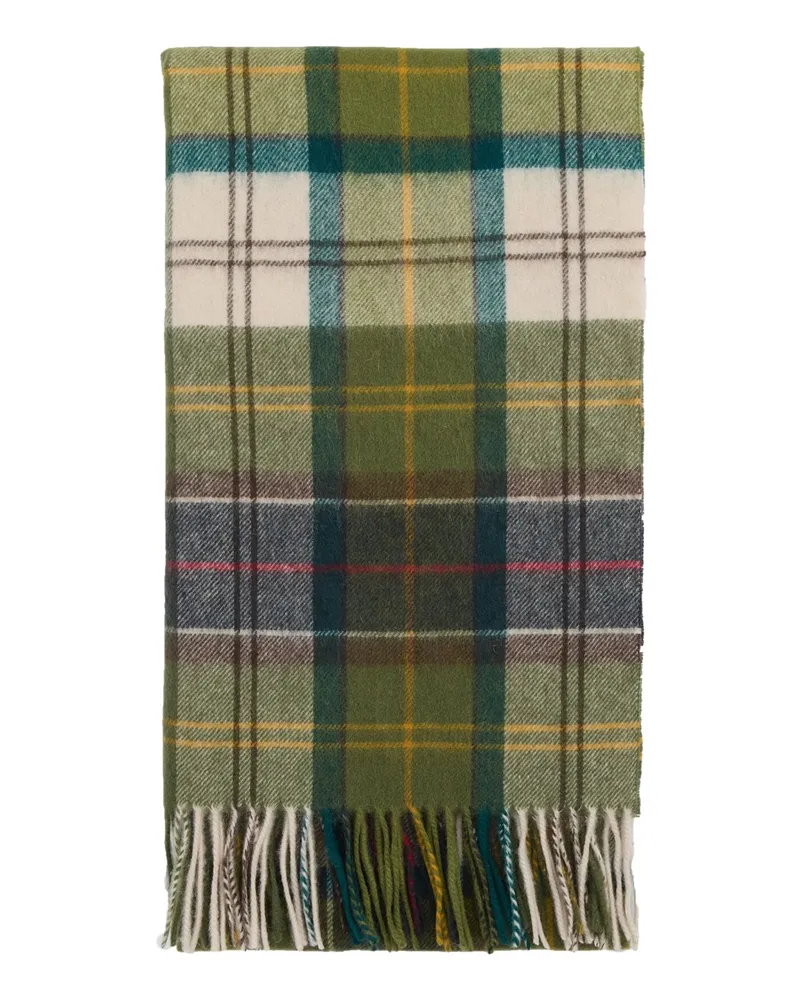Barbour Damen-Schal aus Lammwolle mit Tartanmuster in Grün