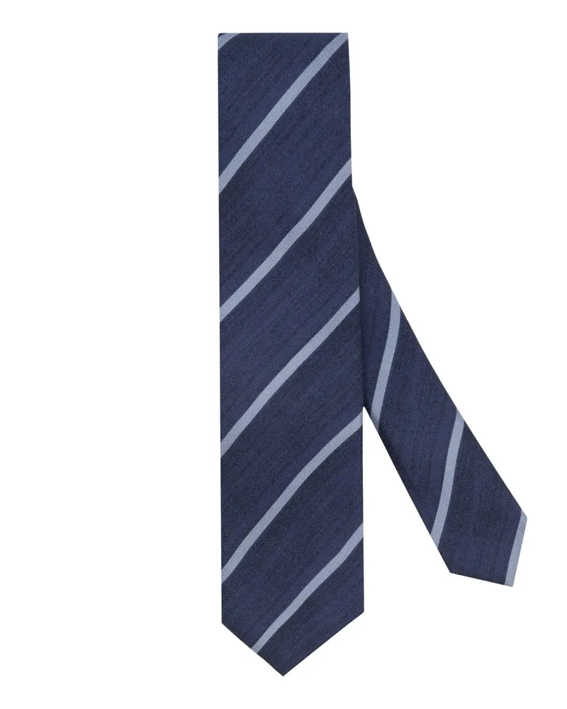 Gierre Milano Seidenkrawatte mit diagonalen Streifen in Blau