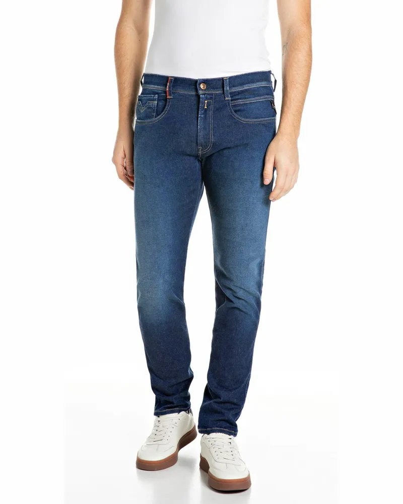 Replay Jeans Anbass Hyperflex mit Stretch und Waschung, Slim Fit in Denim