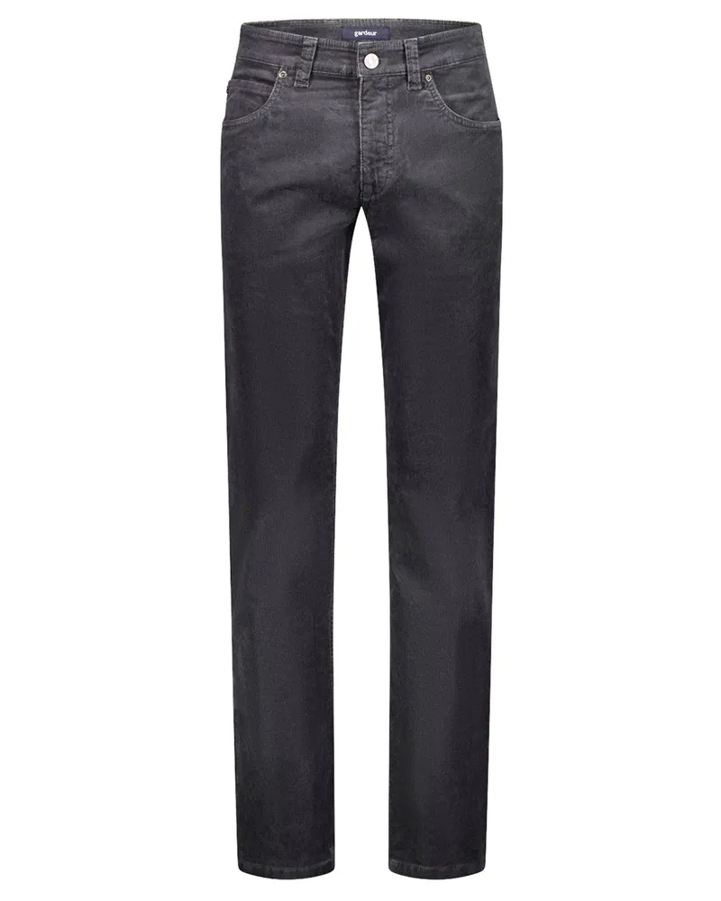 Atelier GARDEUR 5-Pocket Cordhose Bill mit Stretchanteil, Modern Fit in Anthrazit