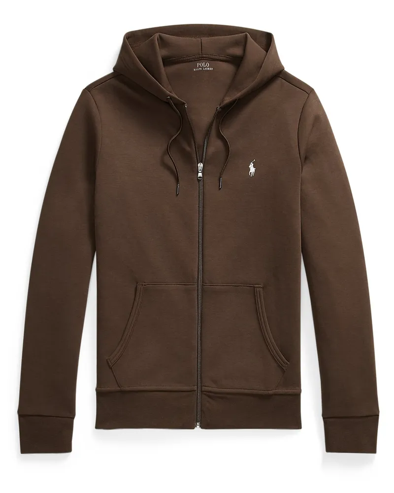 Ralph Lauren Softe Sweatjacke mit Kapuze und Zip in Braun
