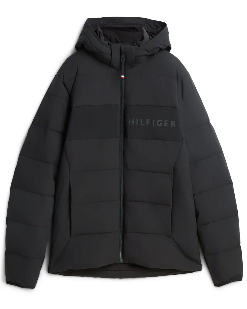 Tommy Hilfiger Puffer Steppjacke mit abtrennbarer Kapuze, Regular Fit in Schwarz