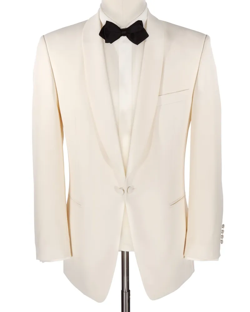 Wilvorst Dinner Jacket aus einem Schurwoll-Mix in Offwhite