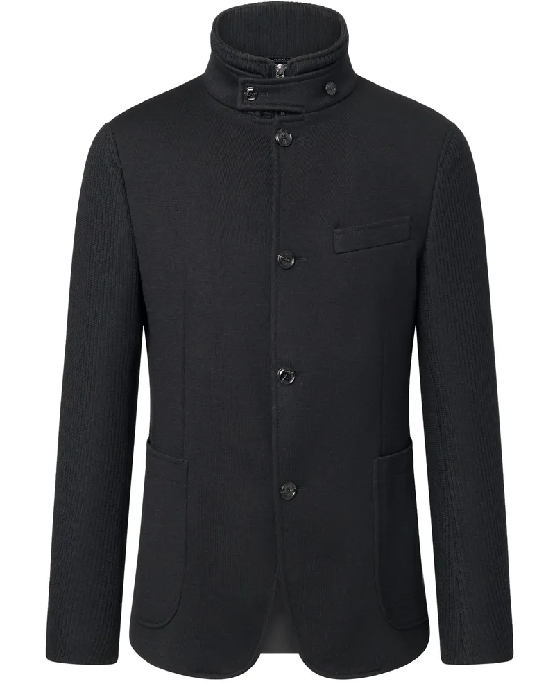 JOOP! Hybrid-Sakko in Strick-Qualität mit Stehkragen in Schwarz