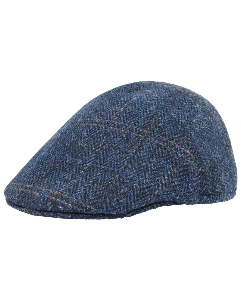 Wellington of Bilmore Harris Tweed-Schiebermütze Henry aus Schurwolle in Blau