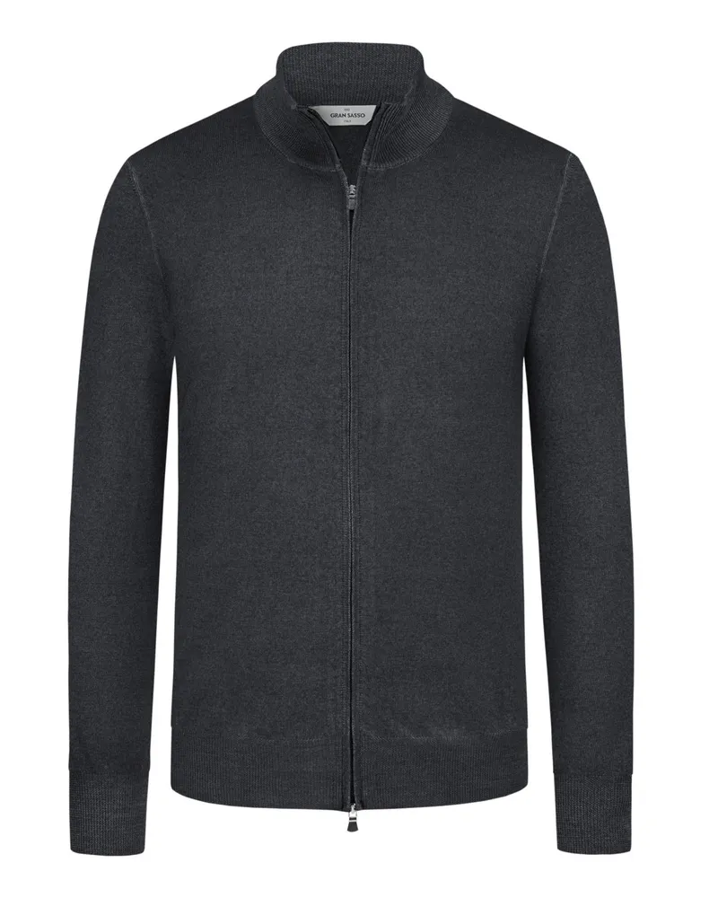 Gran Sasso Strickjacke aus Schurwolle in Anthrazit