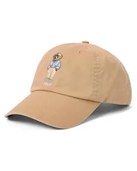 Ralph Lauren Cap mit Polo-Bear-Aufnäher Cognac