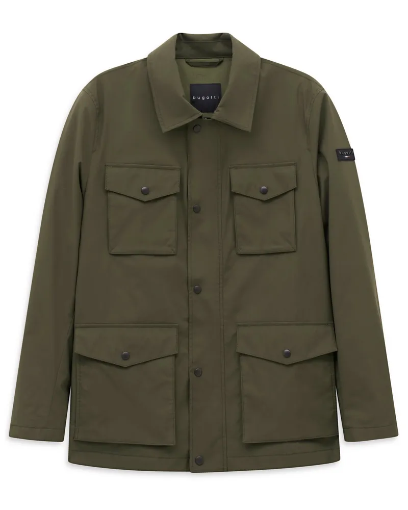 Bugatti Leichtes Stretch-Fieldjackett aus FlexCity-Serie in Oliv