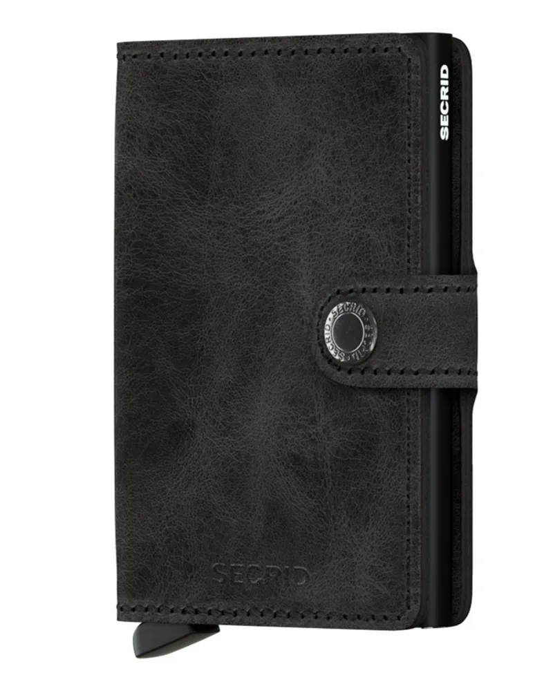 SECRID Vintage-Geldbeutel mit Cardprotector in Schwarz