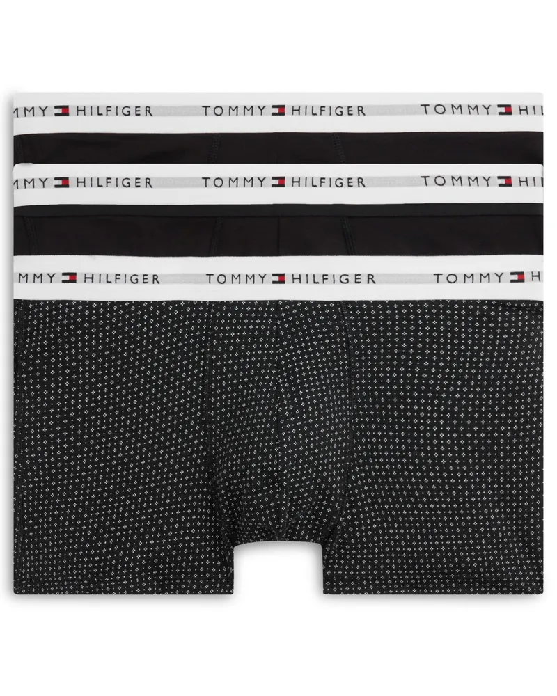 Tommy Hilfiger 3er Set Trunks mit Label-Bund in Schwarz