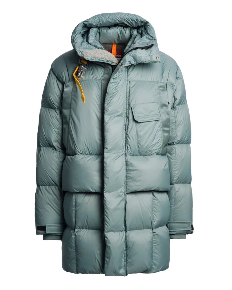 Parajumpers Winterfester Daunenparka Bold mit Kapuze und Karabinerverschluss in Hellgrau