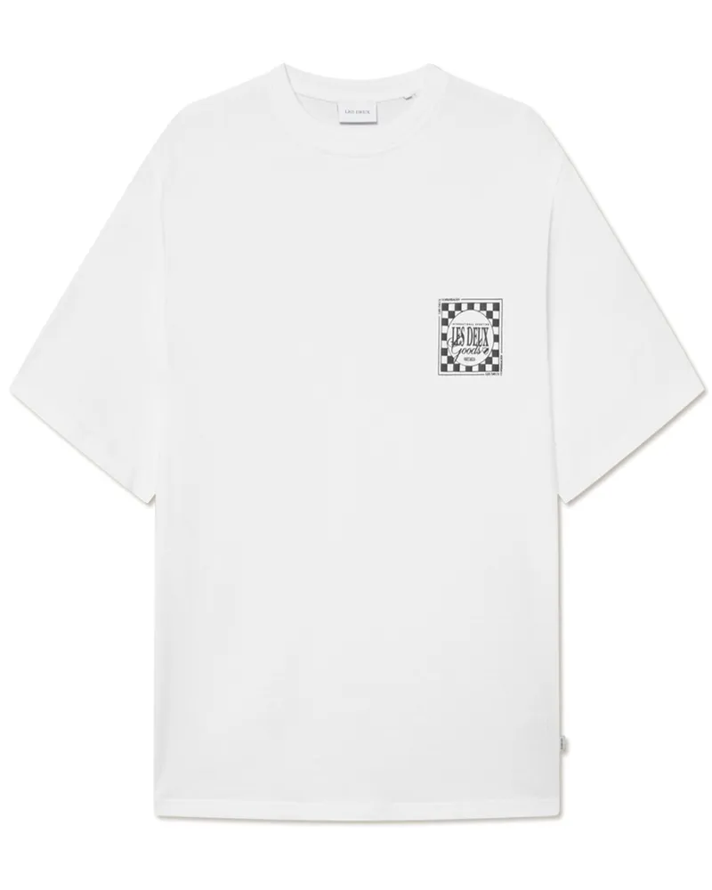 LES DEUX T-Shirt aus einem Heavy-Baumwolljersey mit Prints in Weiß