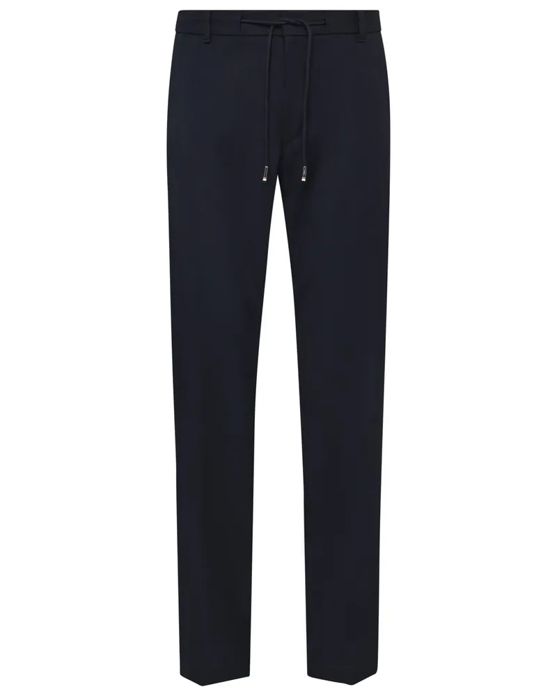 HUGO BOSS Wollhose mit Stretchanteil, Tapered Fit in Marine