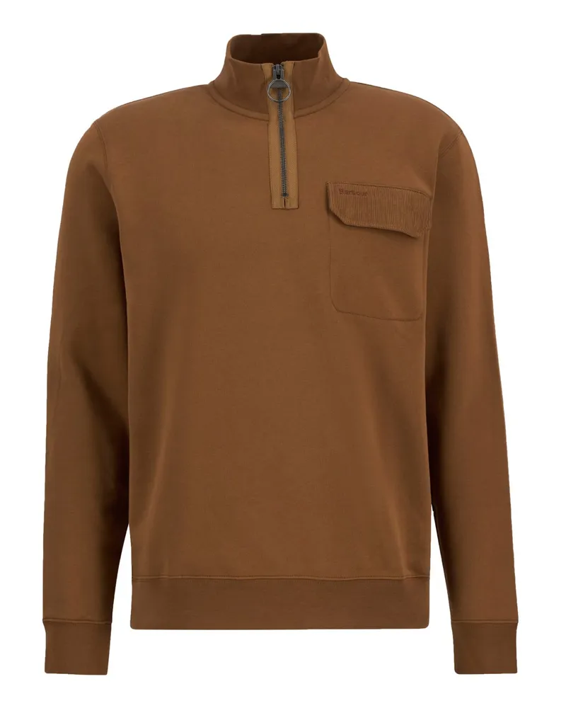 Barbour Sweat-Troyer mit Brusttasche, Relaxed Fit in Braun