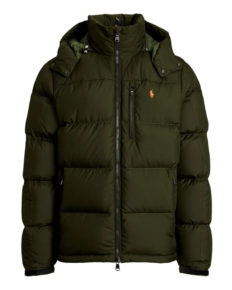 Ralph Lauren Daunenjacke Gorham mit Kapuze und hochstehendem Kragen in Oliv