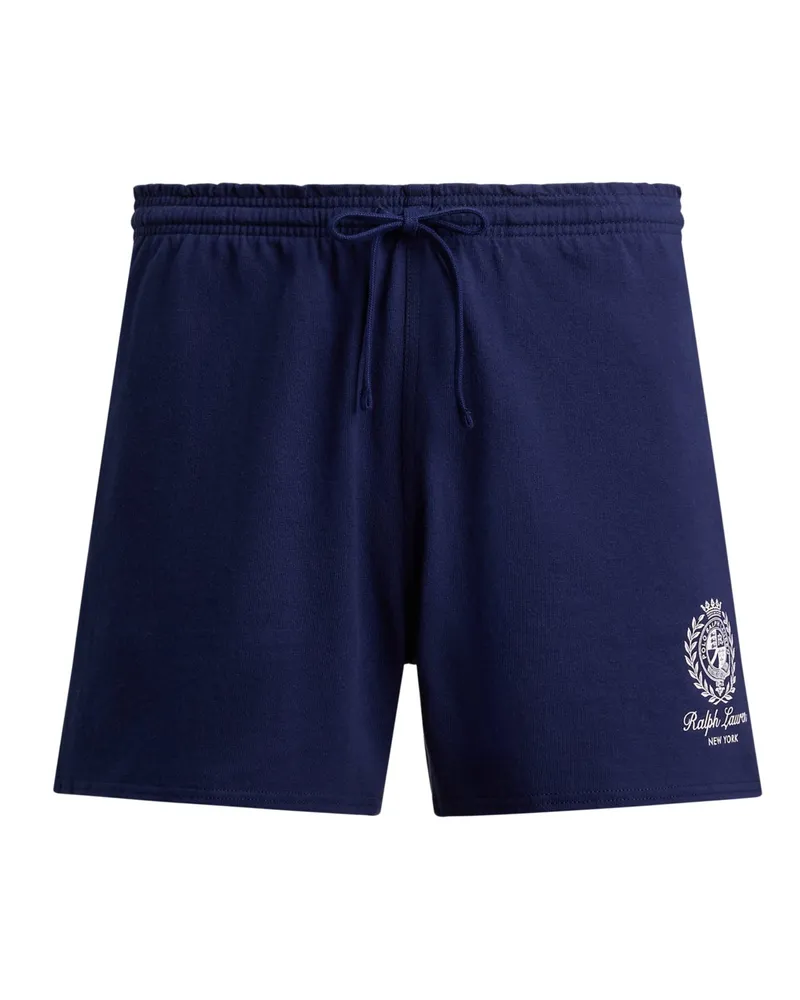 Ralph Lauren Leichte Baumwollshorts mit Dehnbund und Print am Bein in Marine