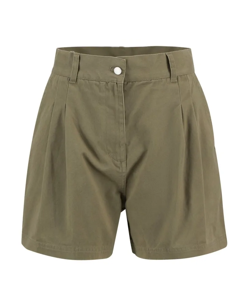 Barbour Damen-Skorts in Twill-Qualität in Grün