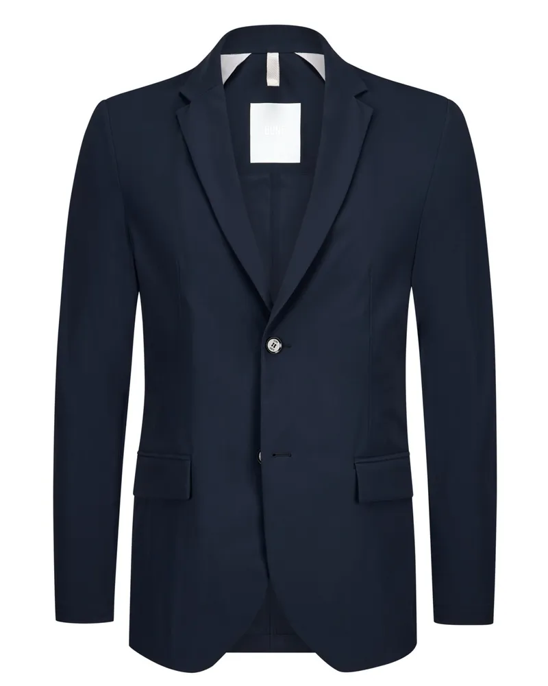 DUNO Leicht verstaubares Stretch-Sakko Tevi mit Reverskragen in Marine