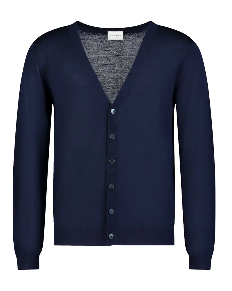 Roy Robson Leichte Strickjacke aus Merinowolle in Marine