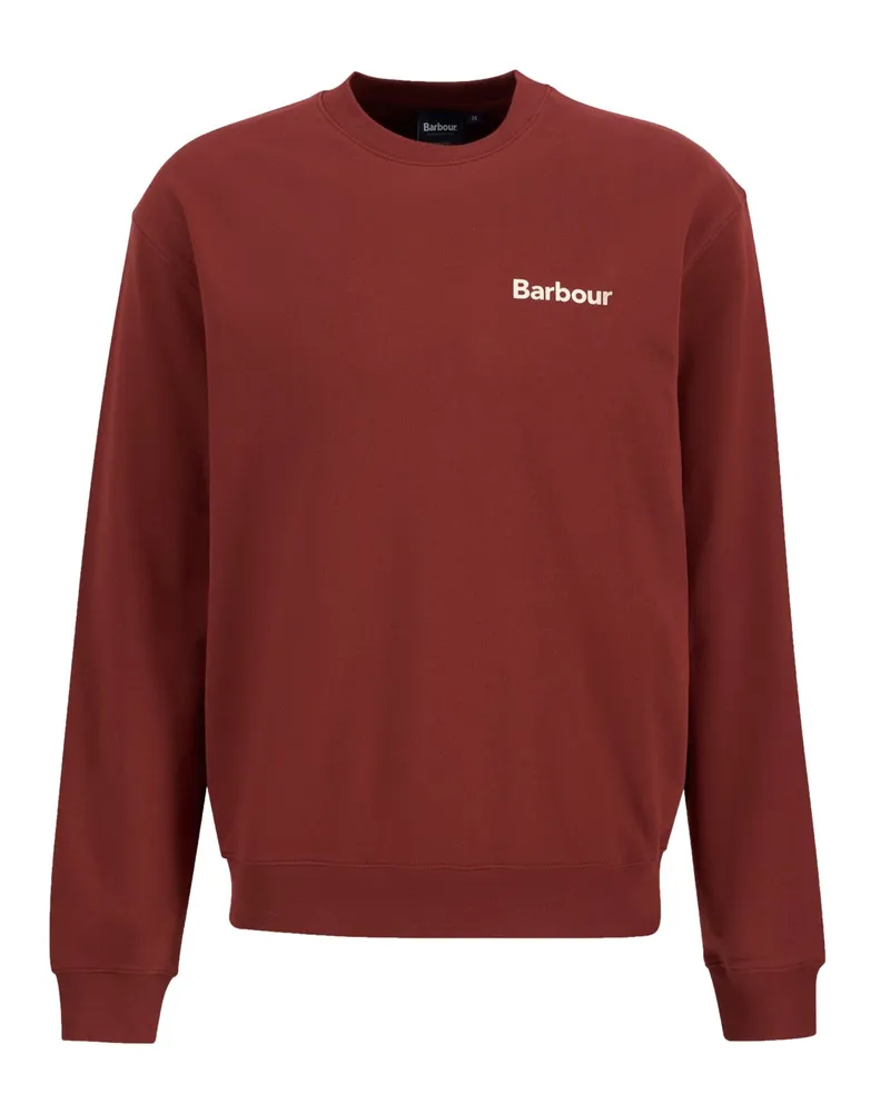 Barbour Sweatshirt aus Baumwolle mit beidseitigem Print, Relaxed Fit in Rot