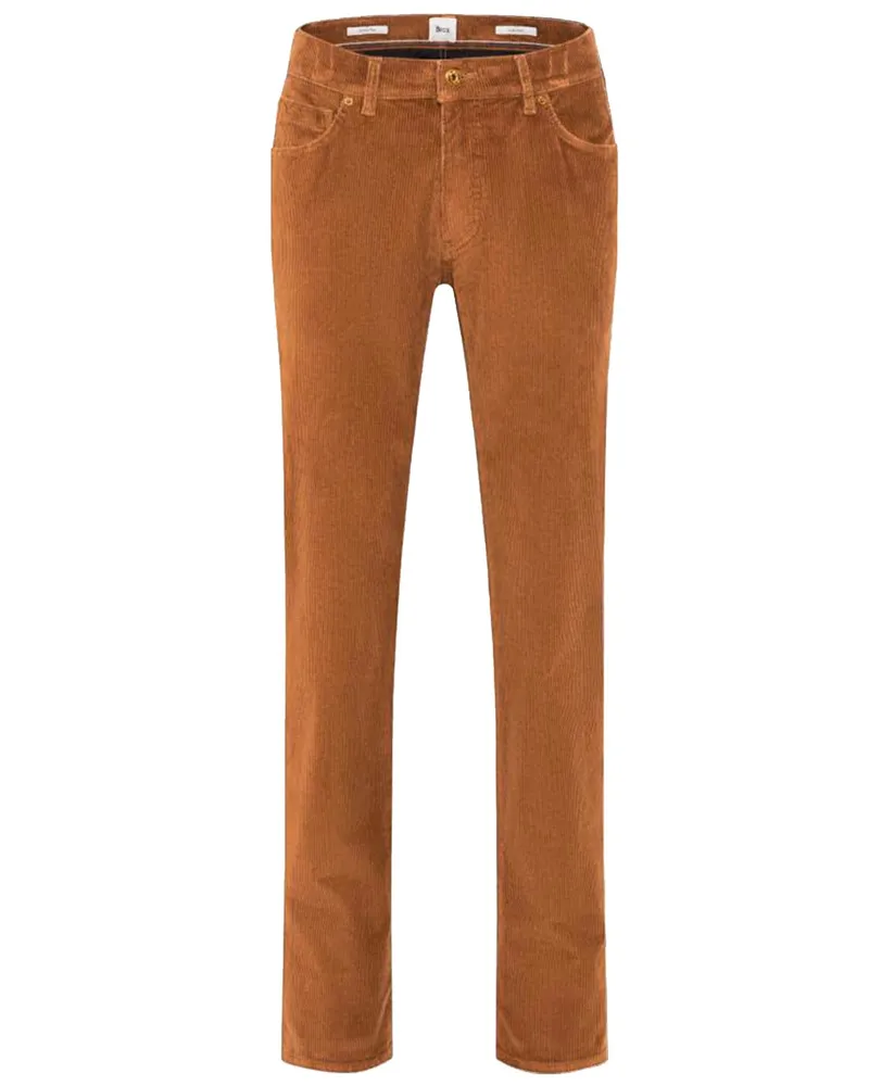 Brax 5-Pocket Cordhose Cadiz mit Stretch, Straight Fit in Gelb