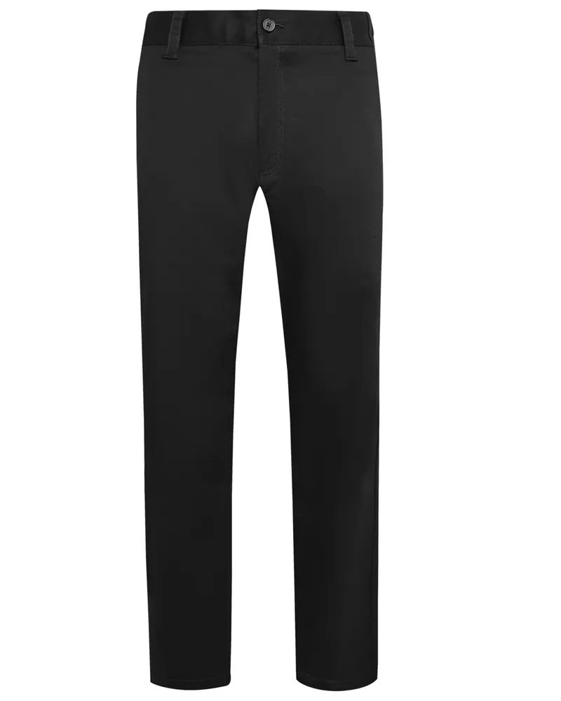 HUGO BOSS Leicht elastische Chino aus Baumwolle mit elastischem Bund, Relaxed Fit in Schwarz