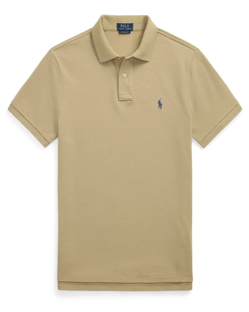 Ralph Lauren Piqué-Poloshirt, Slim Fit in Beige