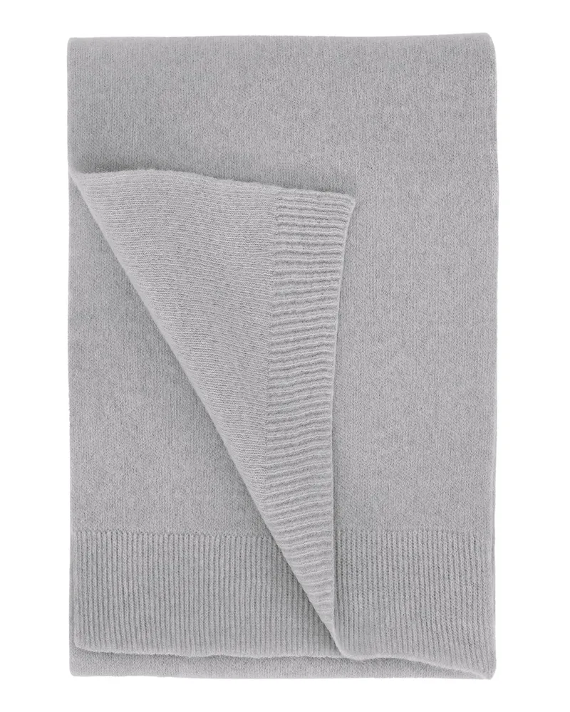 COLORFUL STANDARD Fransenloser Schal aus recycelter Merinowolle in Grau