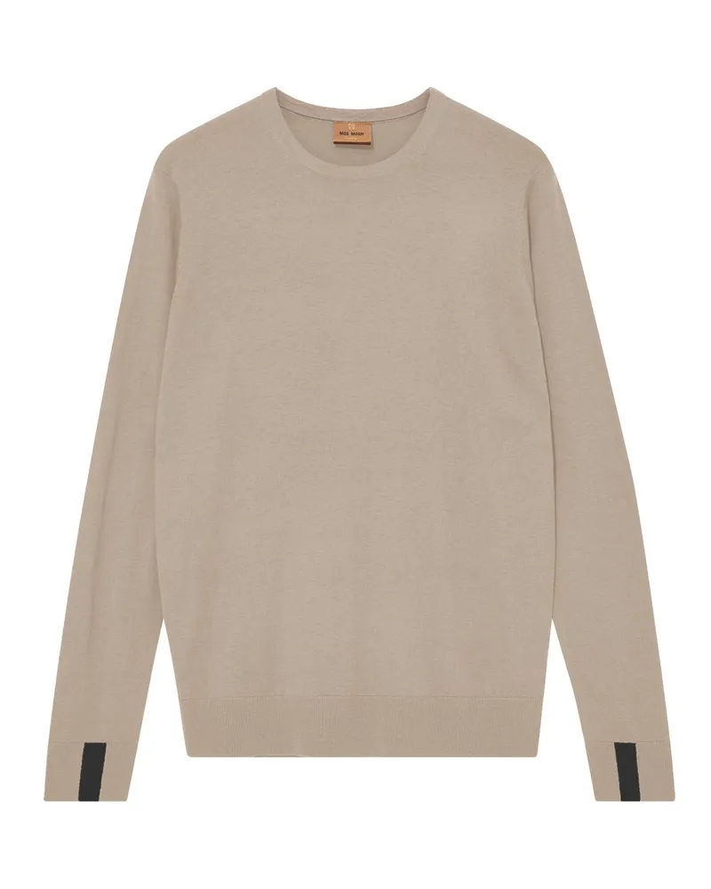 Mos Mosh Leichter Pullover aus Wolle-Seide-Mix in Natur