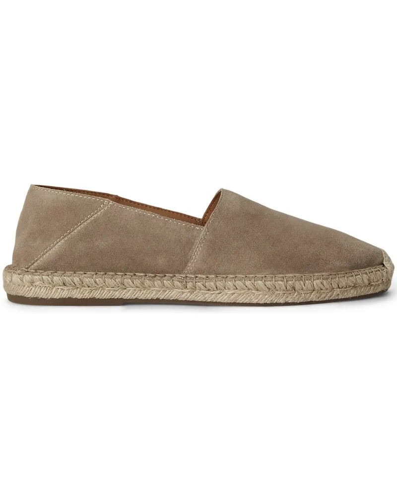 Ralph Lauren Leder-Espadrilles mit Leder-Einlage in Beige