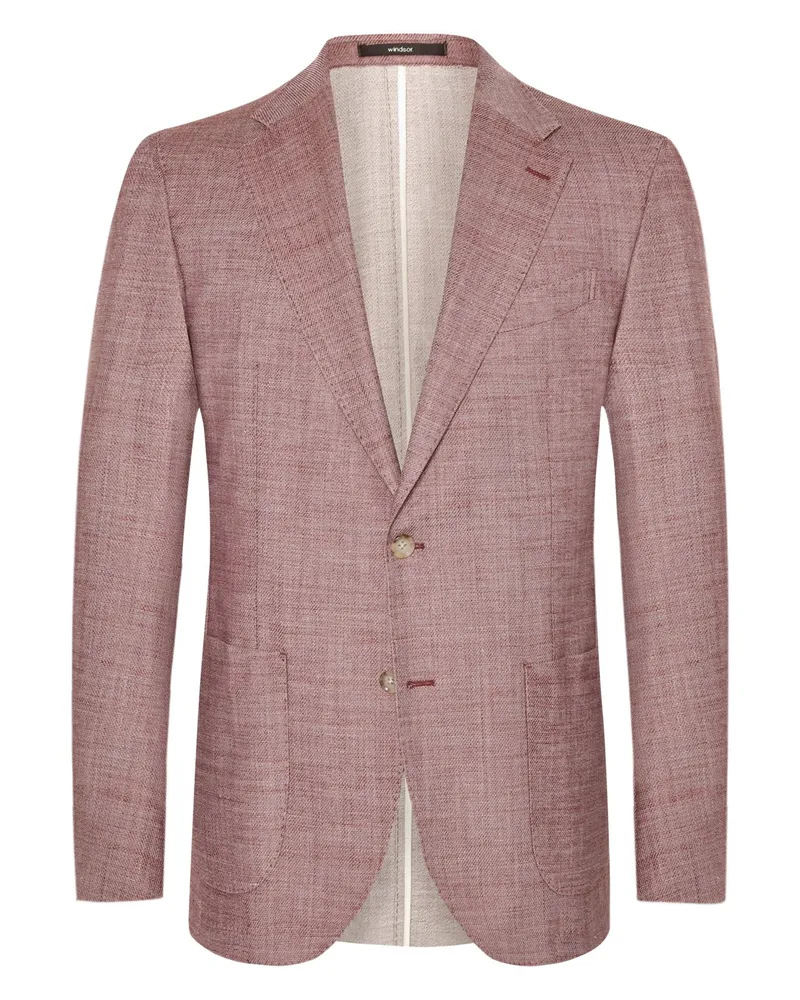 windsor. Ungefüttertes Sakko aus einem Woll-Jersey, Shaped Fit in Rot