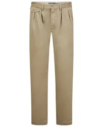 Ralph Lauren Feste Chino mit weitem Bein und Bundfalte, Relaxed Fit Khaki