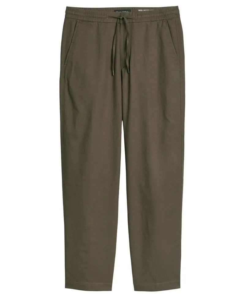 Marc O'Polo Chino Mossbo aus Tencel™ Lyocell und Leinen, Wide Fit in Braun
