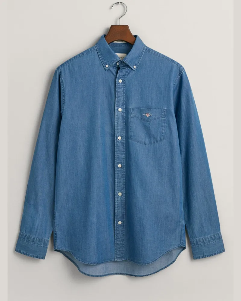 Gant Jeanshemd mit Button-Down-Kragen, Regular Fit in Denim