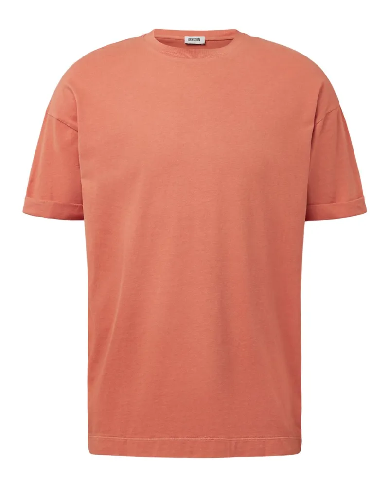 Drykorn Softes Jersey-T-Shirt aus Baumwolle in Orange
