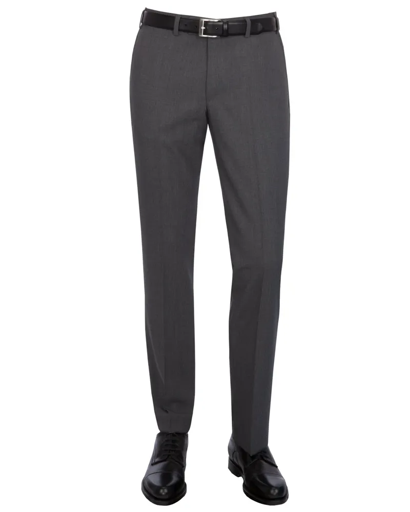 Hiltl Exklusive Hose Piacenza aus Schurwolle, Contemporary Fit in Grau