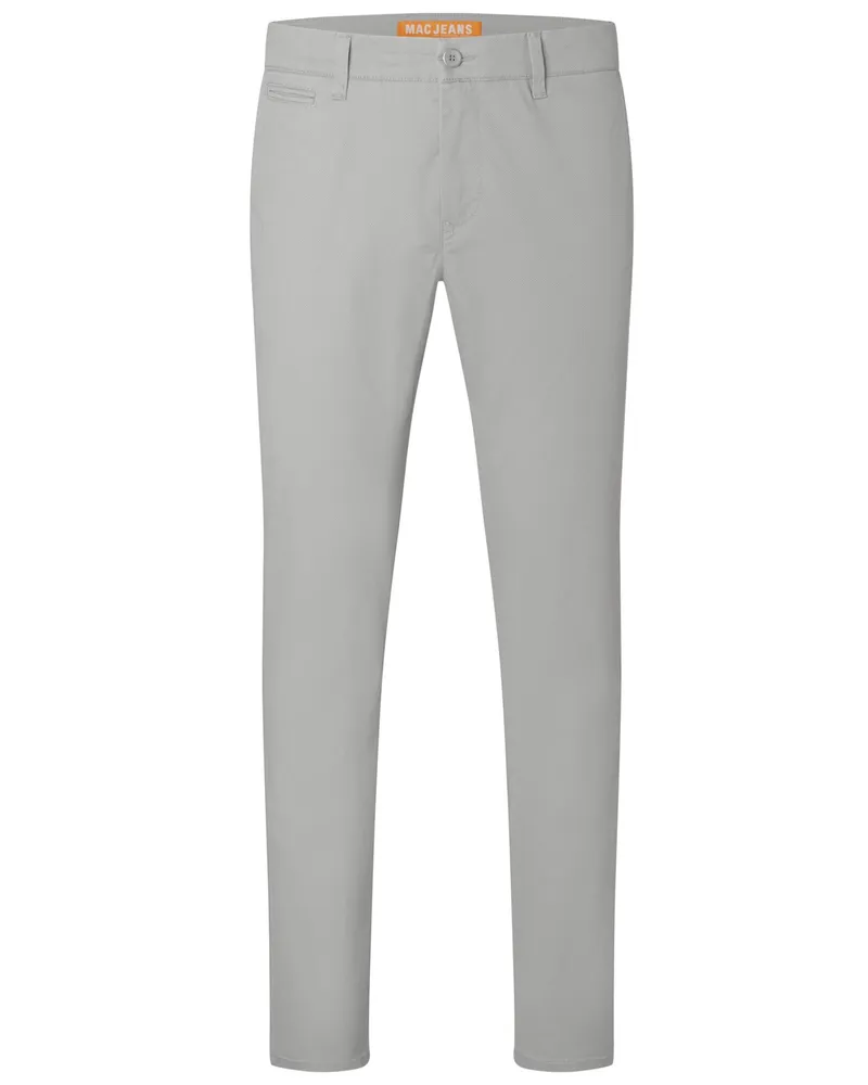 MAC Jeans Schmale Chino Lennox mit feiner Strutkur, Modern Fit in Grau