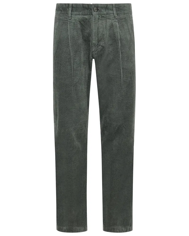 Marc O'Polo Cordhose Osby mit Bundfalte, Tapered Fit in Petrol