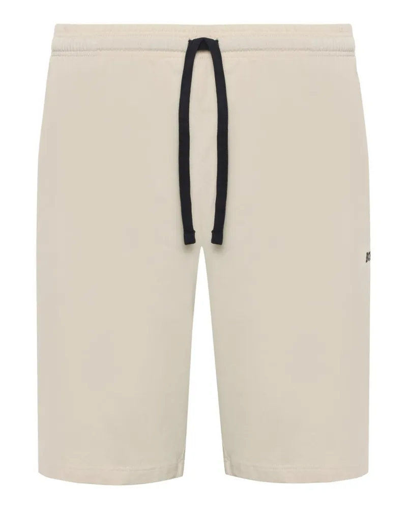 HUGO BOSS Softe Homewear-Shorts aus einem Baumwolljersey in Beige
