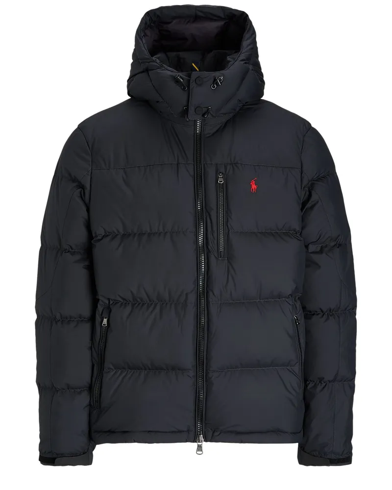 Ralph Lauren Daunenjacke Gorham mit Kapuze und hochstehendem Kragen in Schwarz