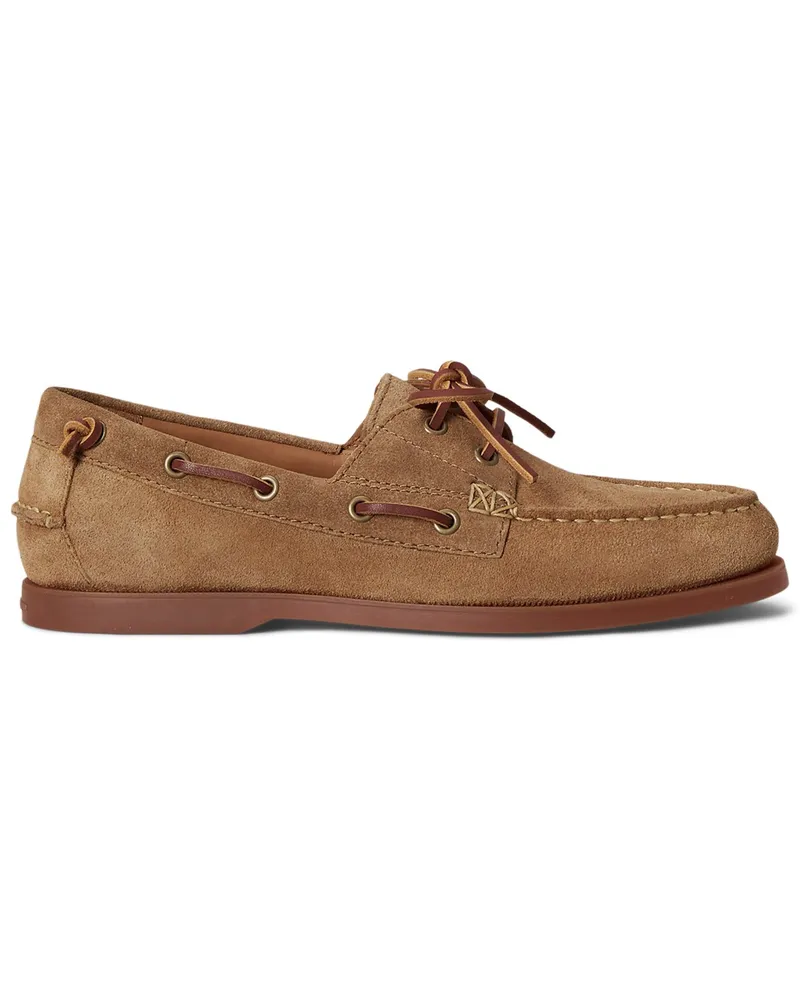 Ralph Lauren Bootsschuhe Merton aus Veloursleder in Beige