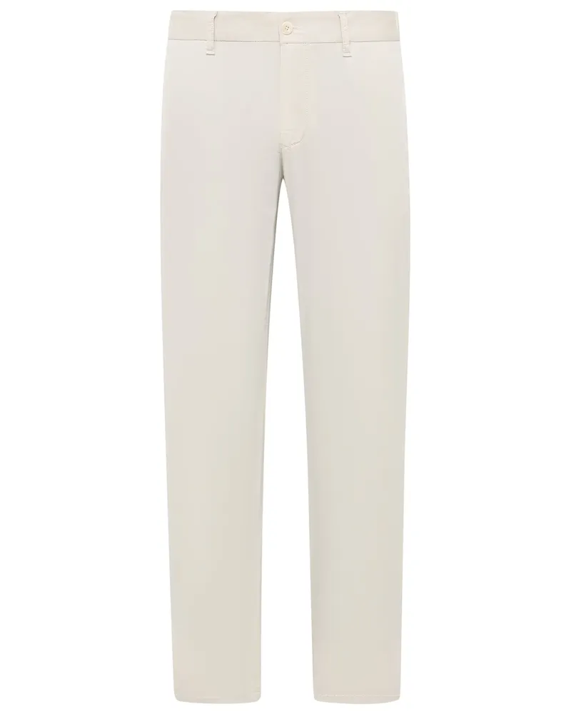 Alberto Glatte Chino Lou aus einem elastischem Baumwoll-Mix in Kreide