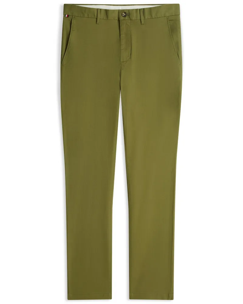 Tommy Hilfiger Chino Bleecker mit Strukturprint, Slim Fit in Oliv