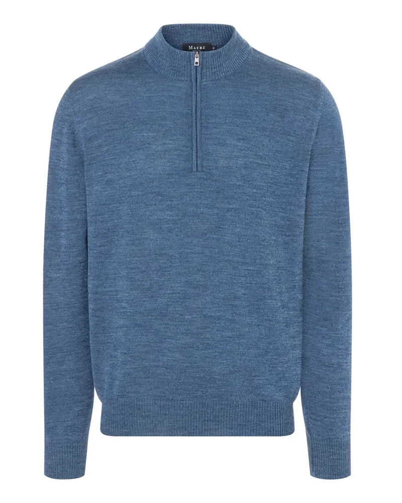 Maerz Glattstrick-Troyer aus Superwash-Merinowolle, Regular in Blau