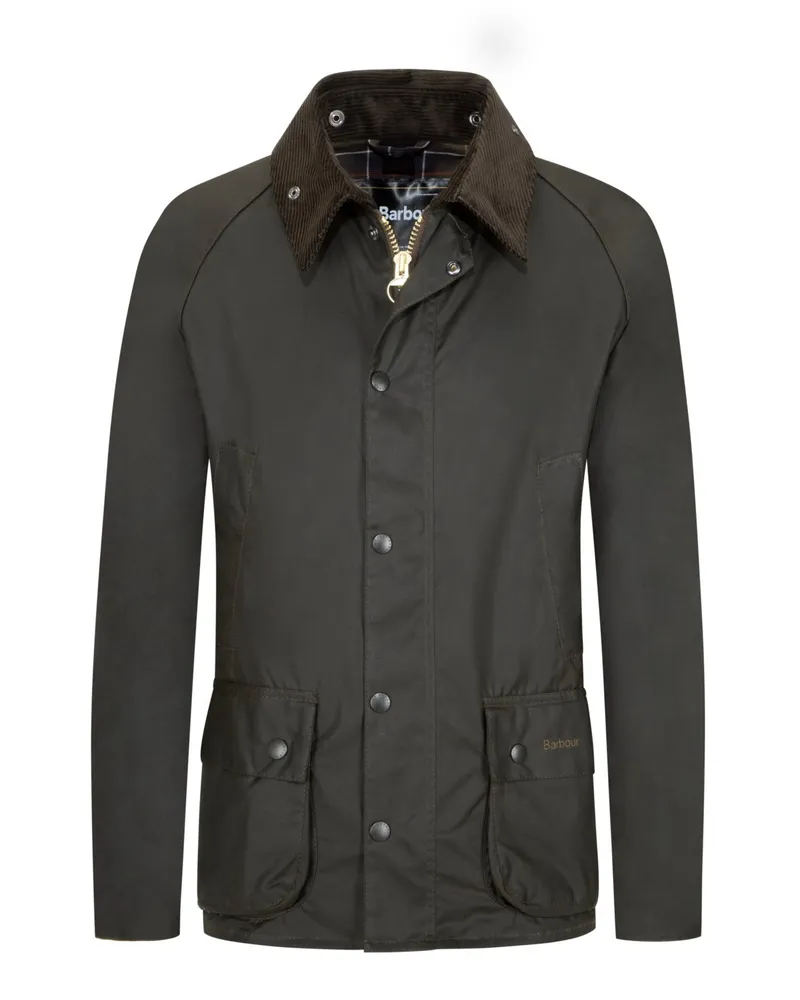 Barbour Wachsjacke Bedale mit Cord-Details in Oliv