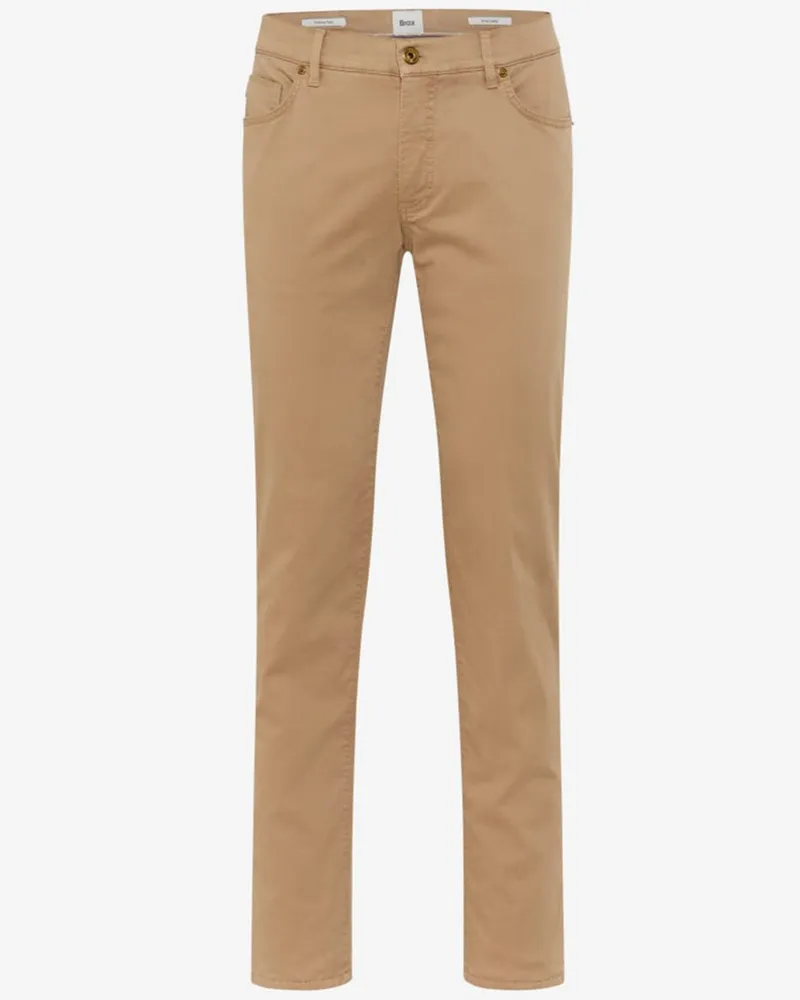 Brax 5-Pocket Hose Cadiz TT mit Stretch und Thermofutter, Regular Fit in Beige