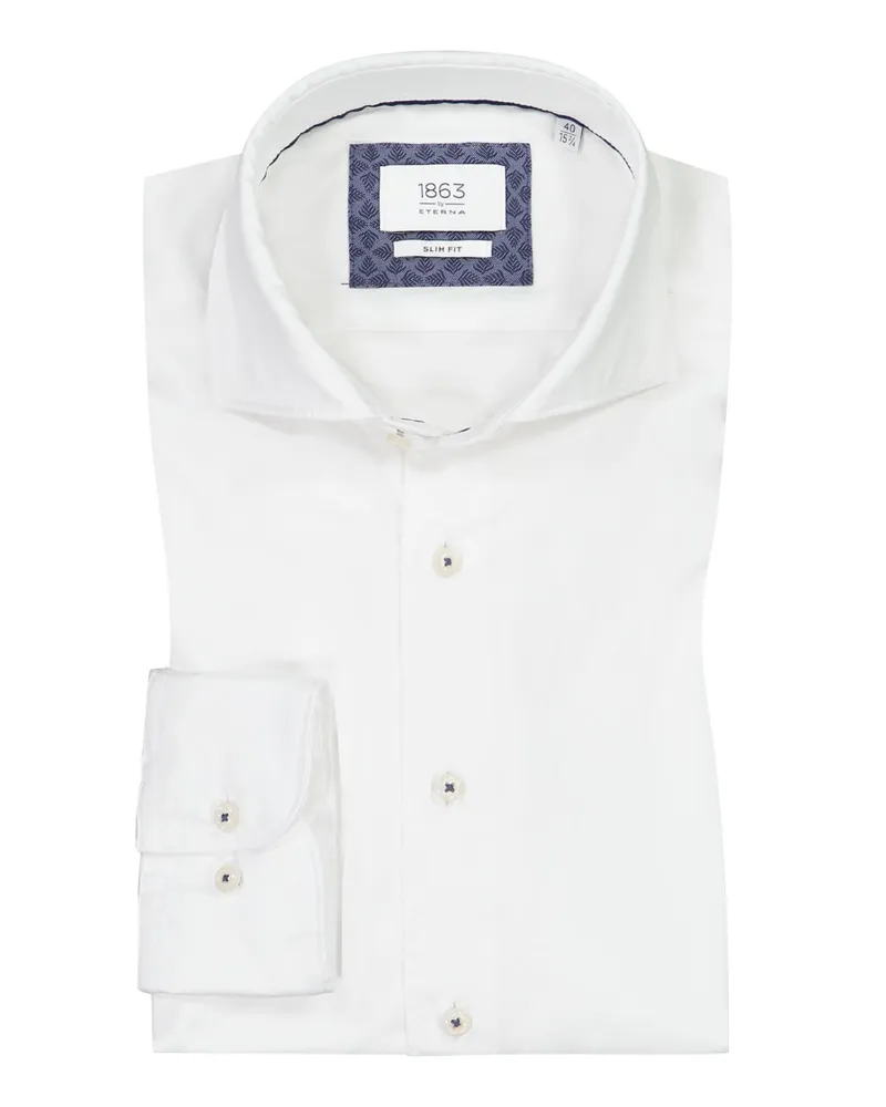 Eterna Hemd, Slim Fit in Super Soft Qualität in Weiß