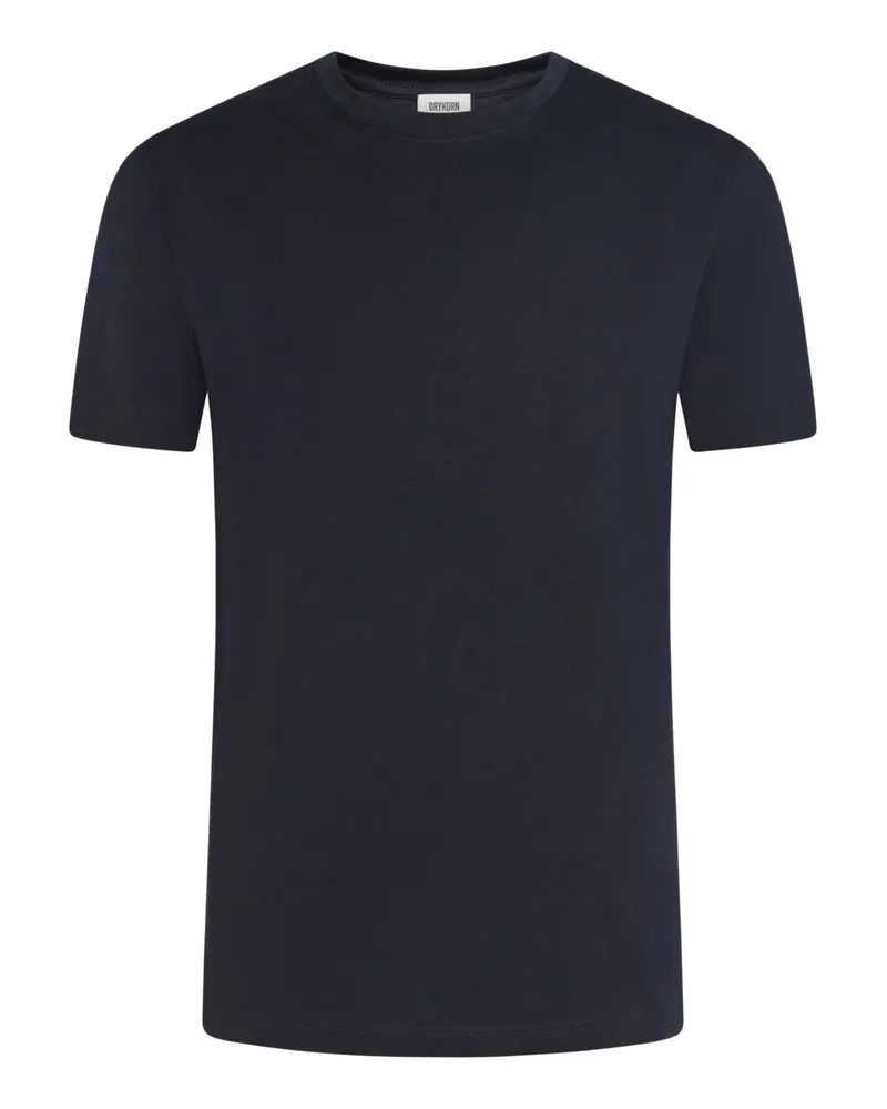 Drykorn Unifarbenes T-Shirt aus Baumwolle in Marine