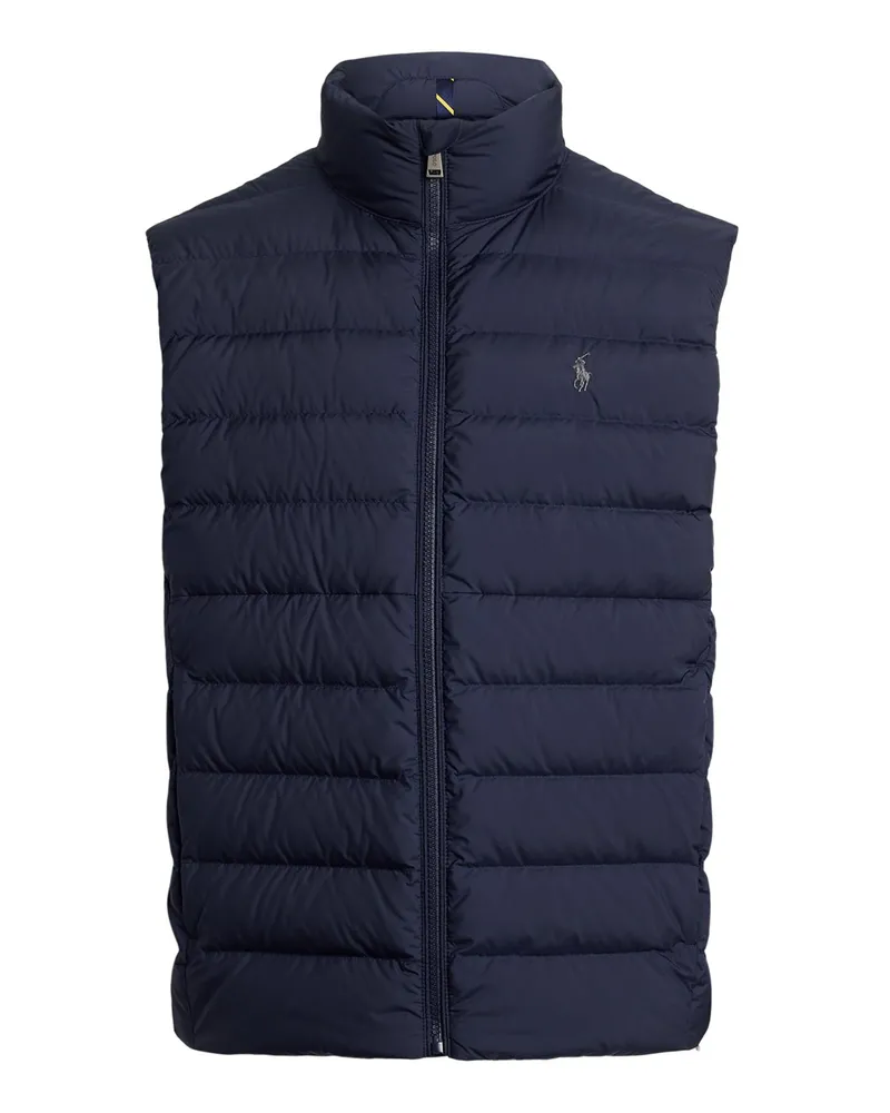 Ralph Lauren Steppweste aus recyceltem Material mit Logo-Aufnäher in Marine