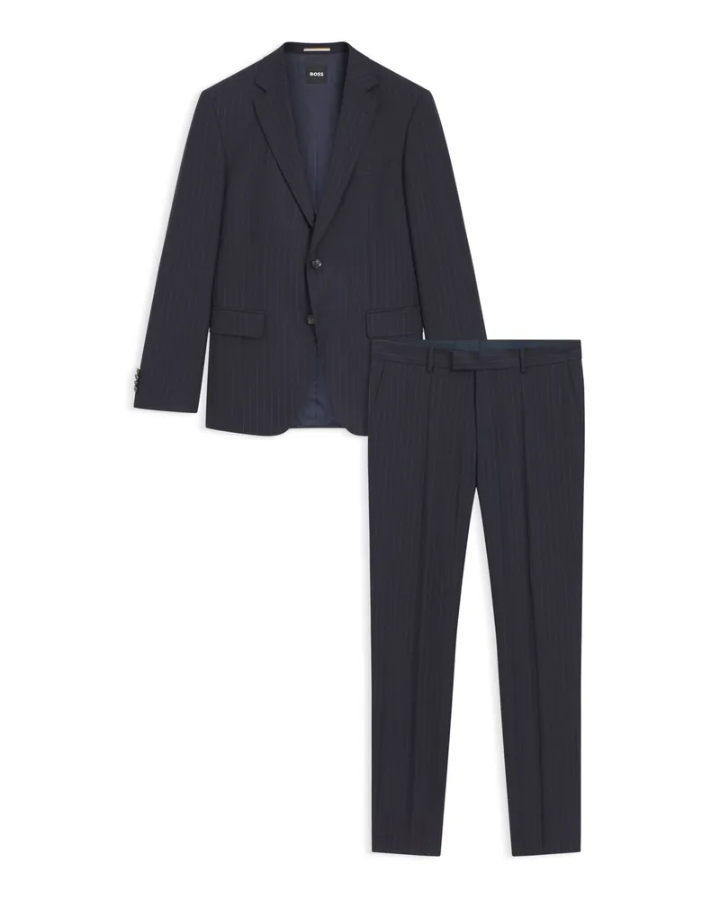 HUGO BOSS Anzug aus Super 120 Schurwolle, Slim Fit in Marine